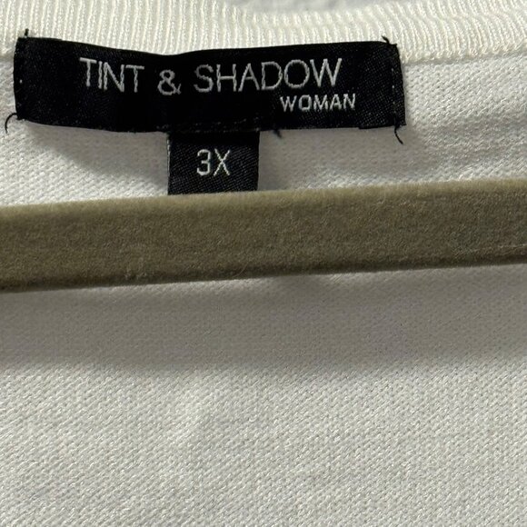 Tint & Shadow Womens V-Neck Cardigan Sz 3X White sweater - Picture 3 of 12